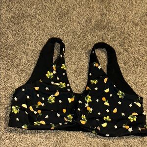 Fruit bathing suit top adorable size medium see measurements no tag
